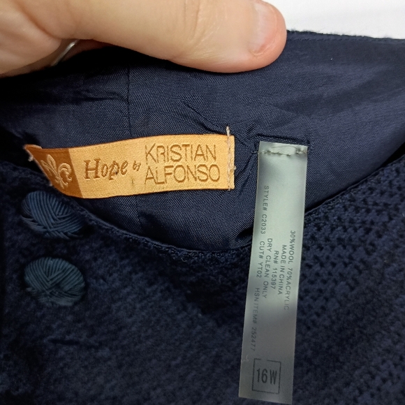 2/$30 Chic Navy Women's Wool Mini Skirt (#325) - Picture 2 of 8